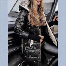Load image into Gallery viewer, Hooded Cotton-Padded Jacket With Three Zippers