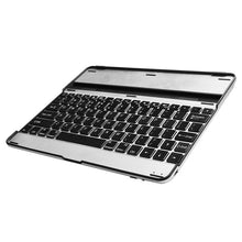 Load image into Gallery viewer, Silver And Black Aluminum Alloy Wireless Keyboard Tablet Cover