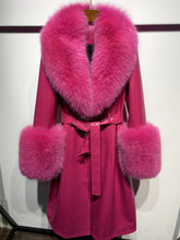 Load image into Gallery viewer, Slim-fit Leather Sheepskin Fox Fur Coat