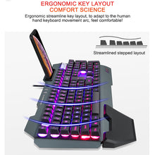Load image into Gallery viewer, ErgonomicWired Gaming Keyboard with RGB Backlight Phone Holder