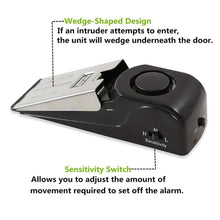 Load image into Gallery viewer, Electronic Burglar Alarm Intelligent Home Security Wedge Door Stop Alarm System Device Hotel Intruder Alert Detection