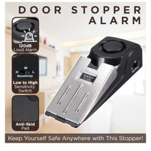 Load image into Gallery viewer, Electronic Burglar Alarm Intelligent Home Security Wedge Door Stop Alarm System Device Hotel Intruder Alert Detection
