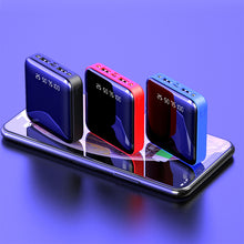 Load image into Gallery viewer, Mini Power Bank 20000 MAh Portable Mirror Digital Display Power Bank