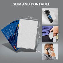 Load image into Gallery viewer, RFID Blocking Wallet Minimalist Slim Card Holder for Magsafe with Adjustable Stand, Metal Pop Up Magnetic Wallet  for Men TOYFID