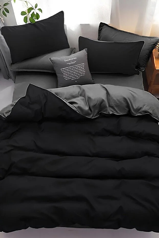 DARK SERIES SINGLE DOUBLE SIDED NEVRESIM SET BLACK - GREY