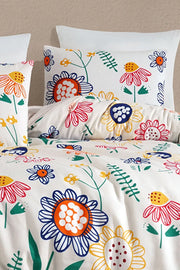 Single Duvet Cover Set | Elastic Fitted Sheet | Cotton Full Set