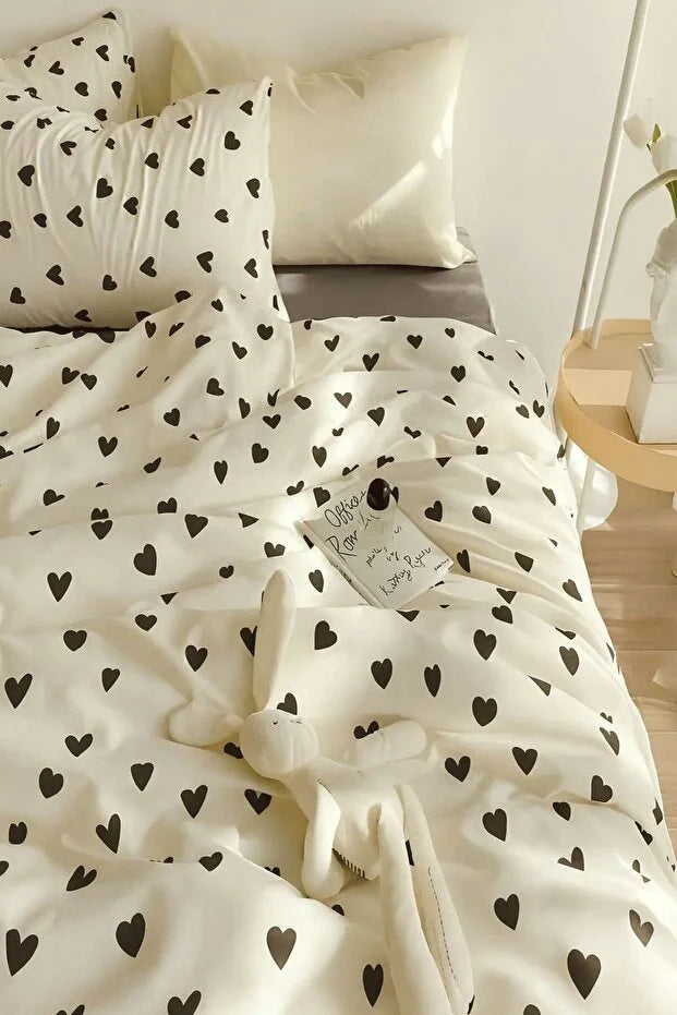 Heart Single Duvet Cover Set Duvet Cover +1 piece Pillowcase