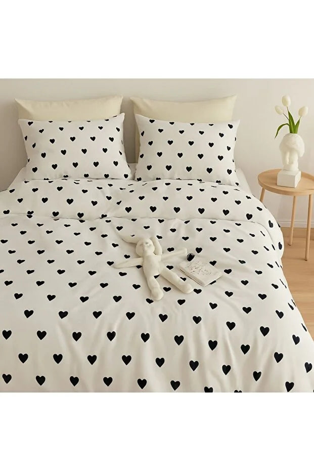 Heart Single Duvet Cover Set Duvet Cover +1 piece Pillowcase