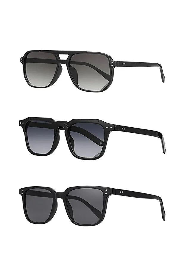 Kinary Uv400 Protected New Style Unisex Sunglasses 3-Piece Occasion Set