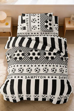 Load image into Gallery viewer, Black and White Single Fan Duvet Cover Set - Cotton Soft Texture