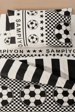 Load image into Gallery viewer, Black and White Single Fan Duvet Cover Set - Cotton Soft Texture