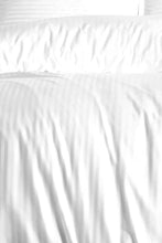 Load image into Gallery viewer, Double Satin Striped Duvet Cover Set – Fitted Sheet, Shiny and Soft Fabric