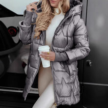 Load image into Gallery viewer, Hooded Cotton-Padded Jacket With Three Zippers