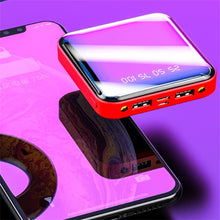 Load image into Gallery viewer, Mini Power Bank 20000 MAh Portable Mirror Digital Display Power Bank
