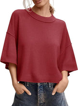 Load image into Gallery viewer, Women's Casual Crew-Neck Lightweight Top
