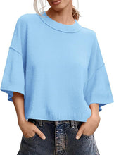 Load image into Gallery viewer, Women's Casual Crew-Neck Lightweight Top