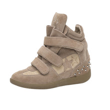 Load image into Gallery viewer, Womens Hidden-Heel, Thick-Soled Casual High-Top Shoes