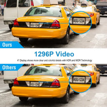 Load image into Gallery viewer, 1296P Car DVR Dash Camera 4In 3 Lens Vehicle Driving Recorder Seamless Recording