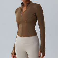 Load image into Gallery viewer, Fleece-Lined Yoga Jacket