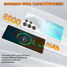 Load image into Gallery viewer, C26 Ultra 5G Unlocked Smartphone, 8GB RAM 256GB Storage Android 15 Cell Phone, 6.9inch FHD Display, 8000mAh Long Battery, Dual SIM, Face &amp; Fingerprint Unlock, GPS, Built-in Stylus