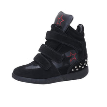 Load image into Gallery viewer, Womens Hidden-Heel, Thick-Soled Casual High-Top Shoes