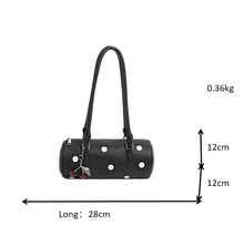 Load image into Gallery viewer, Cylindrical Women's Bag With Pendant