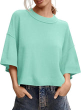 Load image into Gallery viewer, Women's Casual Crew-Neck Lightweight Top