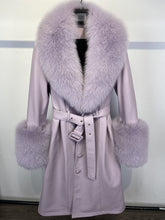 Load image into Gallery viewer, Slim-fit Leather Sheepskin Fox Fur Coat