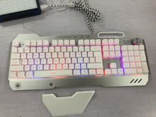 Load image into Gallery viewer, ErgonomicWired Gaming Keyboard with RGB Backlight Phone Holder