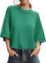 Load image into Gallery viewer, Women's Casual Crew-Neck Lightweight Top