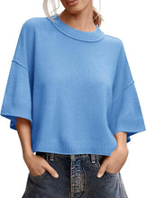 Load image into Gallery viewer, Women's Casual Crew-Neck Lightweight Top