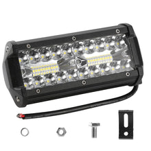 Load image into Gallery viewer, 7in LED Light Bar 120W 12000LM LED Work Light Pods Offroad Driving Lights IP67 Waterproof Fog Light Spot Flood Beam For Jeep Trailer Truck Bus Boat
