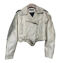 Load image into Gallery viewer, Hong Kong Style Retro Coat Women's Short Spring And Autumn New Casual Pop Motorcycle PU Leather Jacket