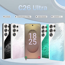 Load image into Gallery viewer, C26 Ultra 5G Unlocked Smartphone, 8GB RAM 256GB Storage Android 15 Cell Phone, 6.9inch FHD Display, 8000mAh Long Battery, Dual SIM, Face &amp; Fingerprint Unlock, GPS, Built-in Stylus