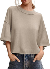 Load image into Gallery viewer, Women's Casual Crew-Neck Lightweight Top