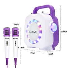 Load image into Gallery viewer, Karaoke Machine for Kids - Bluetooth Speaker with 2 Microphone - Portable Kids Karaoke Machine for Girls and Boys - Birthday Gift for Girls and Boys Ages 2 Years Old and Up.