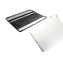 Load image into Gallery viewer, Silver And Black Aluminum Alloy Wireless Keyboard Tablet Cover