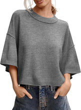 Load image into Gallery viewer, Women's Casual Crew-Neck Lightweight Top