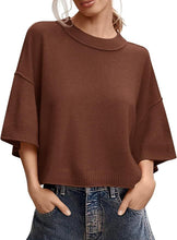 Load image into Gallery viewer, Women's Casual Crew-Neck Lightweight Top