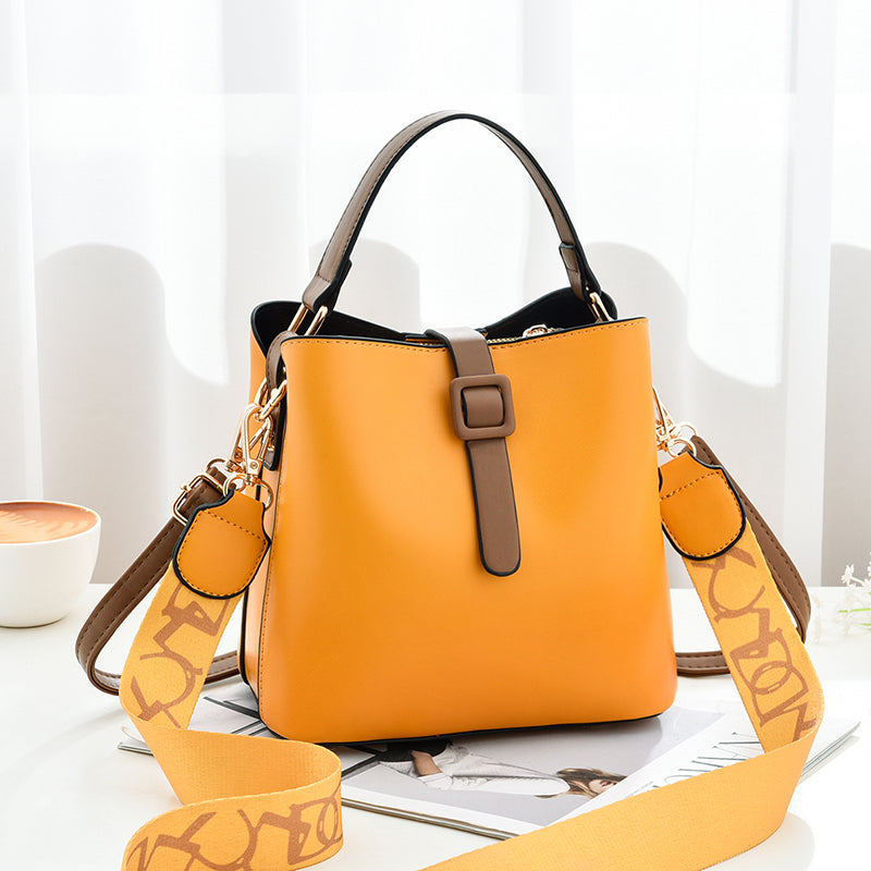 Trendy Fashion Shoulder Bag - Crossbody Foreign Trade Bucket Custom Logo Women's Messenger Bags PU Lady Bag