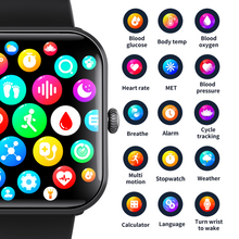 Load image into Gallery viewer, Blood Sugar Glucose Monitor Smart Watch for Diabetics SOS Emergency Alarm Call-4