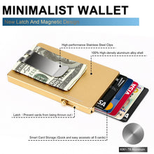 Load image into Gallery viewer, Minimalist Pop up Wallet with Money Clip, All Aluminum Slide Rfid Slim Card Holder-8