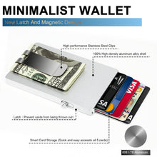 Load image into Gallery viewer, Minimalist Pop up Wallet with Money Clip, All Aluminum Slide Rfid Slim Card Holder-9