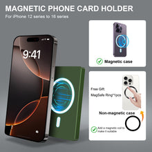 Load image into Gallery viewer, RFID Blocking Wallet Minimalist Slim Card Holder for Magsafe with Adjustable Stand, Metal Pop Up Magnetic Wallet  for Men TOYFID