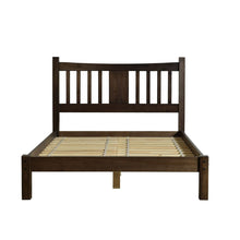 Load image into Gallery viewer, King Size Farmhouse Style Solid Wood Platform Bed with Headboard in Espresso