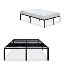 Load image into Gallery viewer, Full size Heavy Duty Black Metal Platform Bed Frame