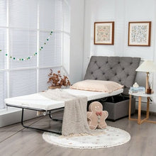 Load image into Gallery viewer, Folding Ottoman Sleeper Bed with Mattress for Guest Bed and Office Nap-Pink