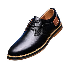 Load image into Gallery viewer, Mens Genuine Leather Brogue Oxford Dress Shoes (Black)