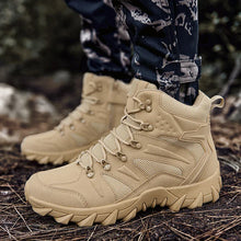 Load image into Gallery viewer, Men's Tactical Work Ankle Boots Winter Safety Shoes (Beige)