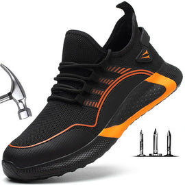 Safety Toe Work Shoes for Men Women (orange)